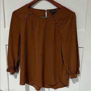 OLM Women's Brown Blouse Sz L